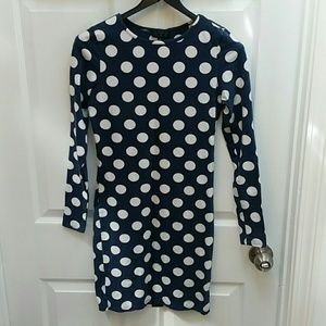 Topshop blue & white polka dot dress, Size 6